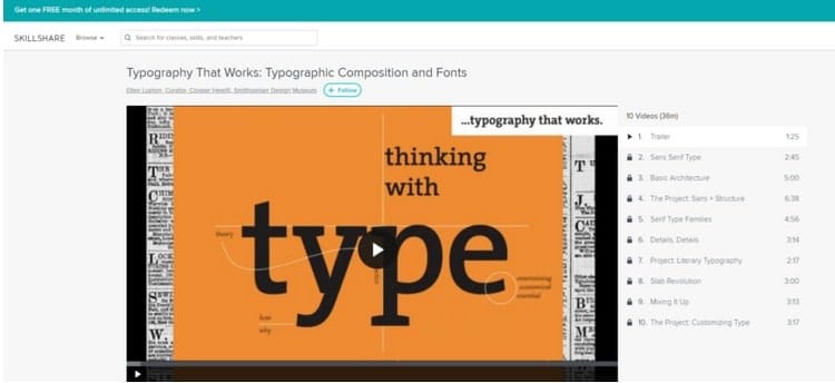 typography course